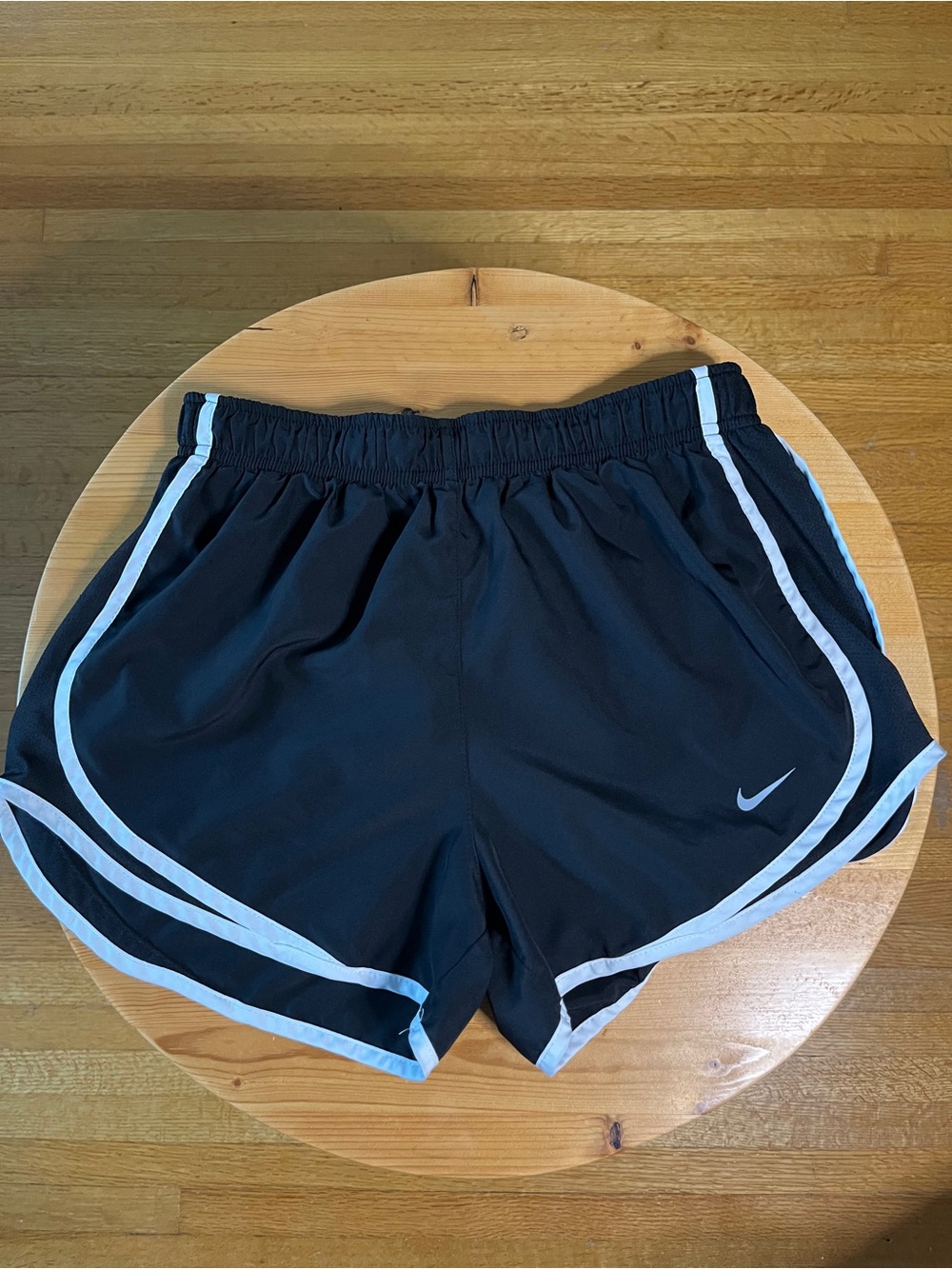 Nike Dry Fit Women's Black with White Trim Athletic Shorts. Size Small